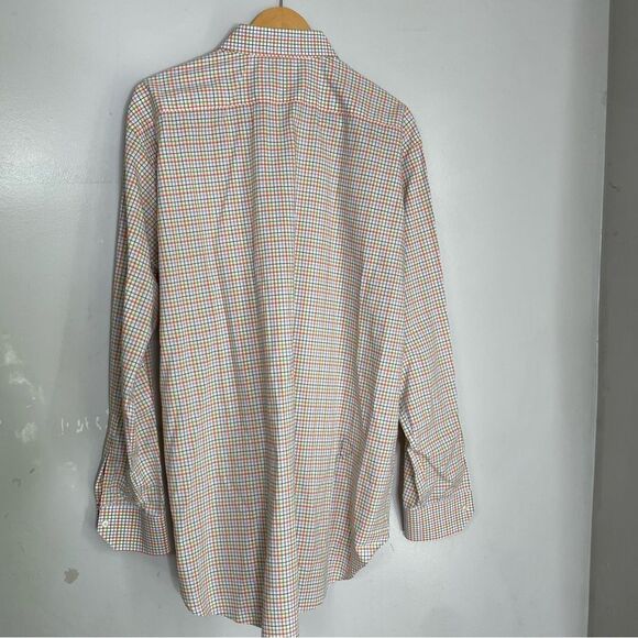 ETRO Shirt Men's 46‎ Long Sleeve Colorful Check Cotton Dress Button Italy - Picture 3 of 9